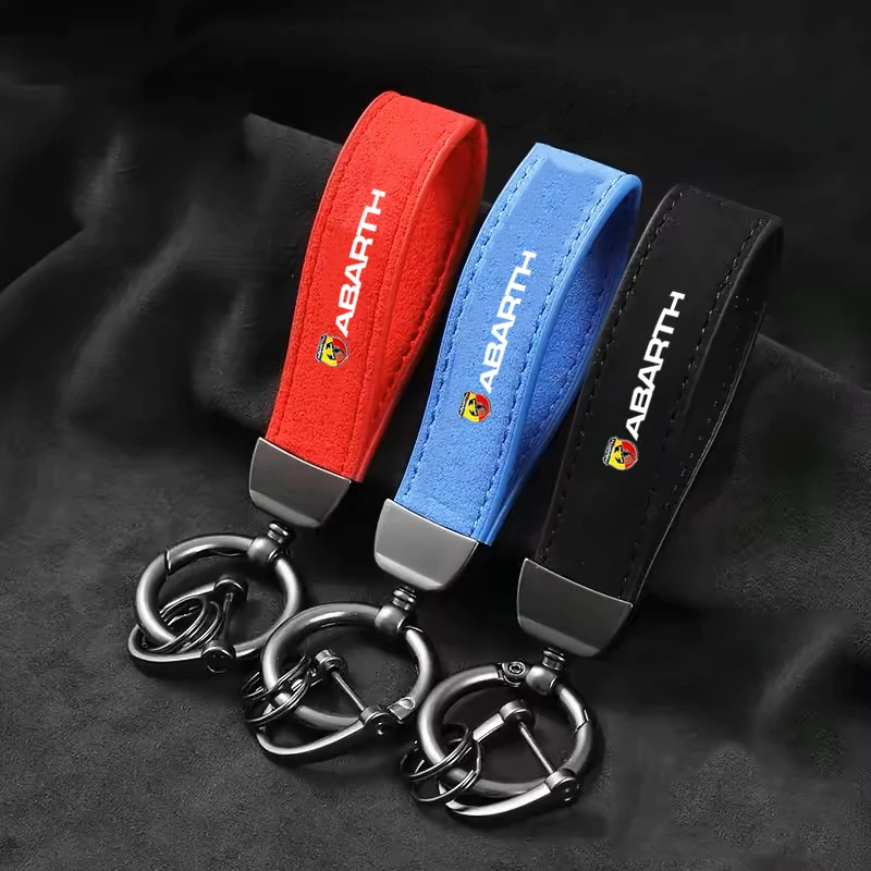 

Car Keychain Pendant Anti-lost Key Ring Chain Charm Men Gifts For Fiat Abarth 595 Abarth 500 695 C Abarth 124 Spider Accessories