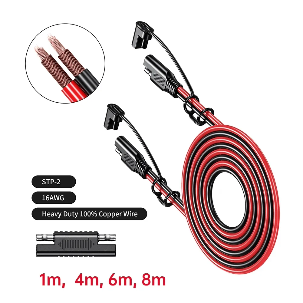 Car Extension Cable Quick Connect Harness Battery Charging Cable SAE To SAE 12V-36V Solar Auto Battery SAE Power Cable Connector