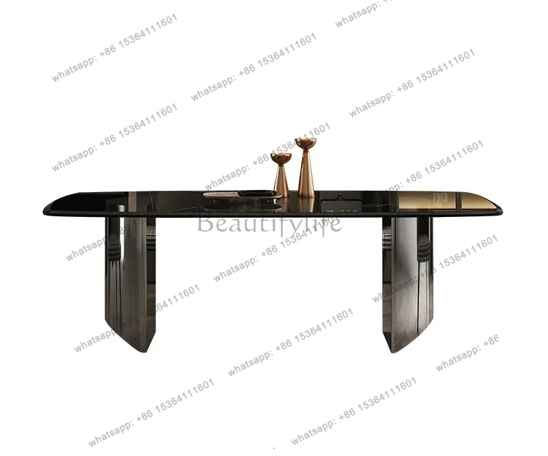 

Modern Center Dining Table Luxury Waterproof Newclassic Serving Dining Table Transparent Living Room Mesas Furniture