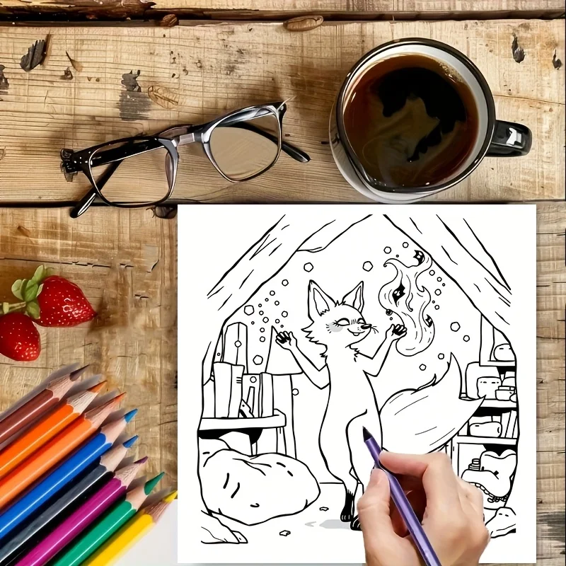 28 صفحة كتاب تلوين الحيوانات الشبح لتقليل التوتر للبالغين |   كتاب تلوين لتخفيف التوتر وتقليل المزاج