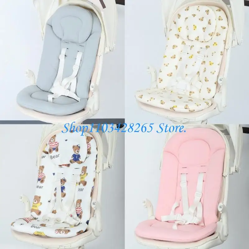 وسادة مقعد لعربات الأطفال قابلة للتنفس مع فتحة أمان، نسيج ناعم ومريح لركوب الأطفال على مدار العام G2TE