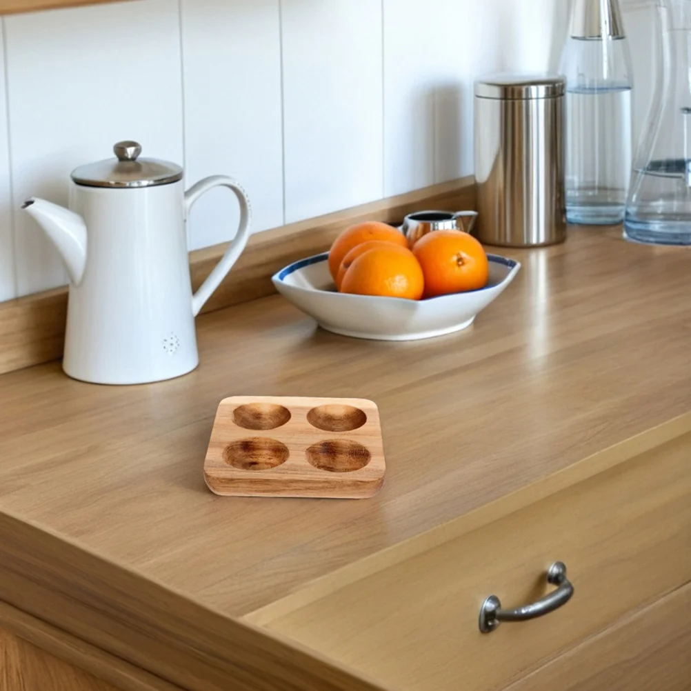 

2Pcs Elegant Acacia Wood Egg Stand Compact Design for Refrigerator Shelves Or Countertop Easy Clean and Maintenance