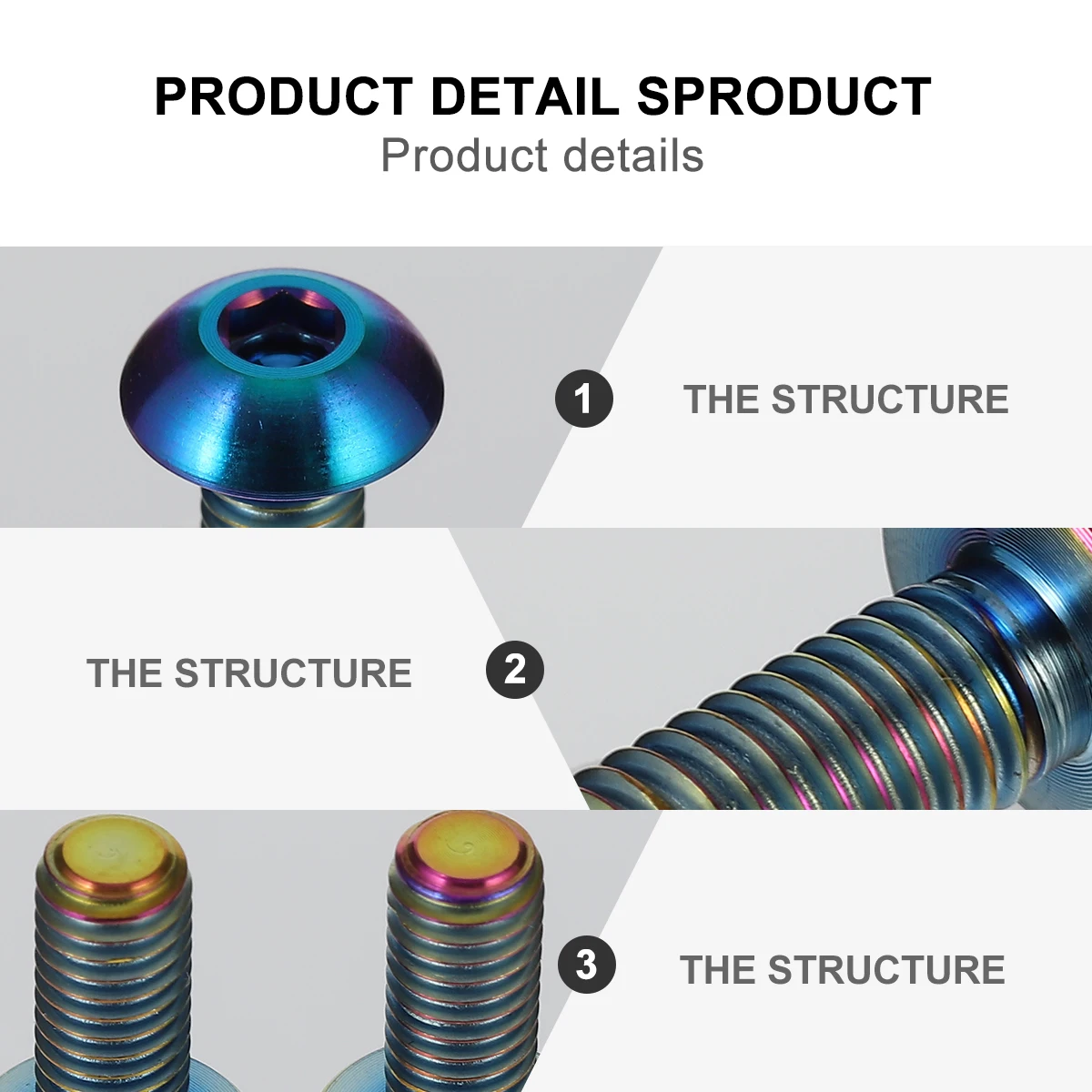 

2Pcs Titanium Bike Screw High Strength Lightweight Durable M5x12mm Stem Seat Post Clamp Bolts for Water Bottle Cage