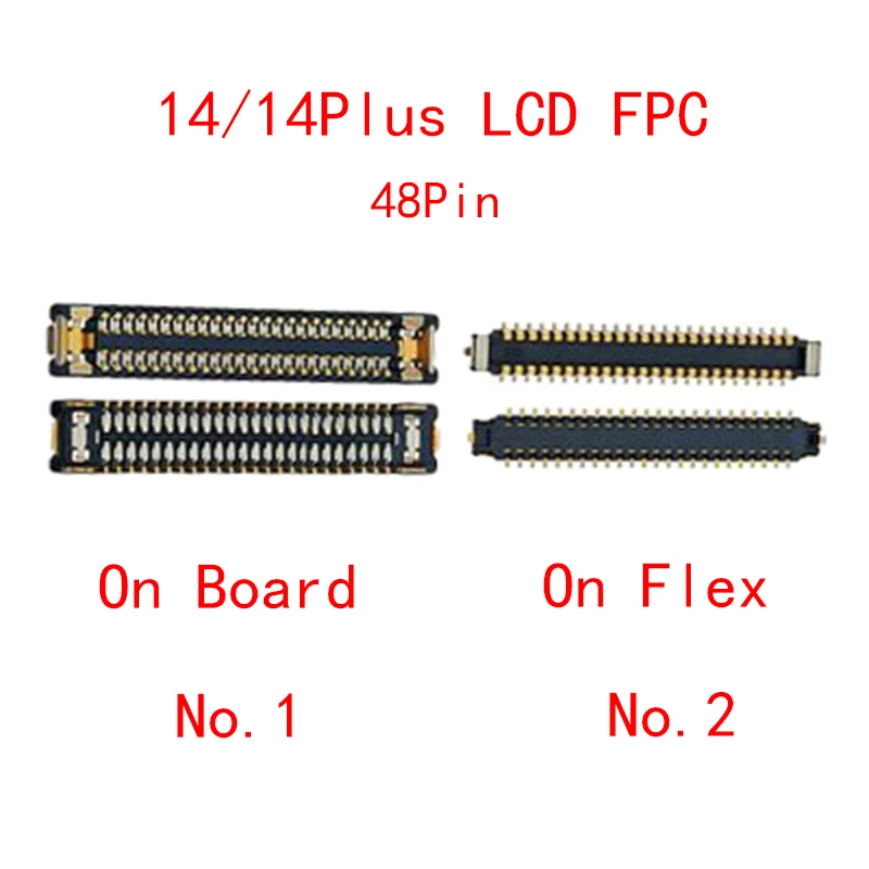 5-10Pcs LCD Display FPC Connector On Motherboard For iPhone 14 Pro Max Plus 14Promax 14Pro 14Plus Touch Screen On Flex