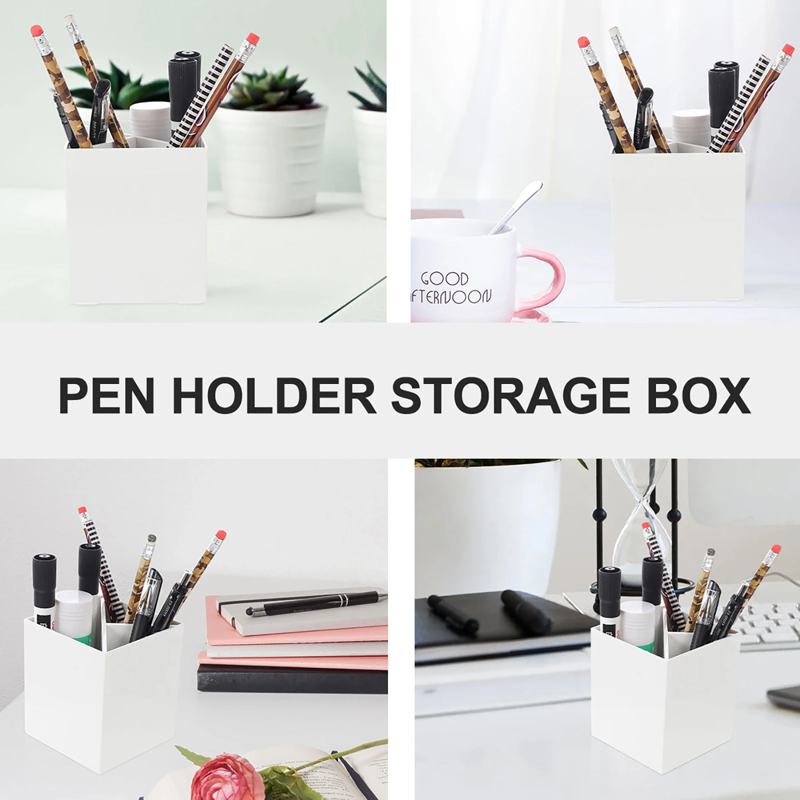 

Multi function Holder Desk ganizer Creative Pencil Pen Container Container Makeup Brush Box Storage Bucket Plastic