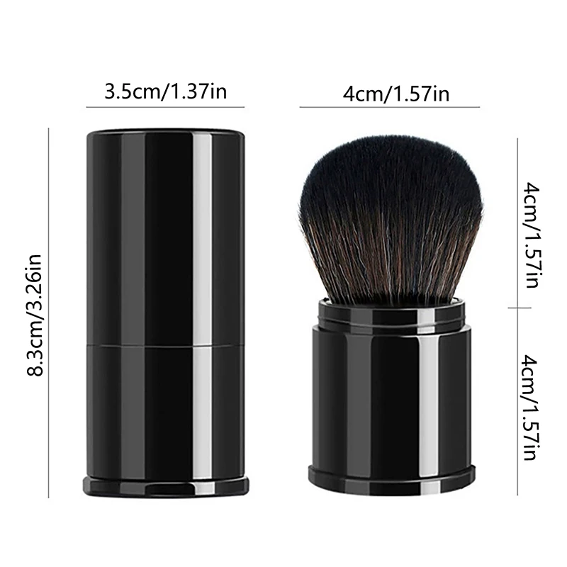 1x Retractable Nail Dust Removal Brush With Cover Telescopic Nail Brush Fluffy Soft Hair Portable Dust Cleaning Nails Care Brush