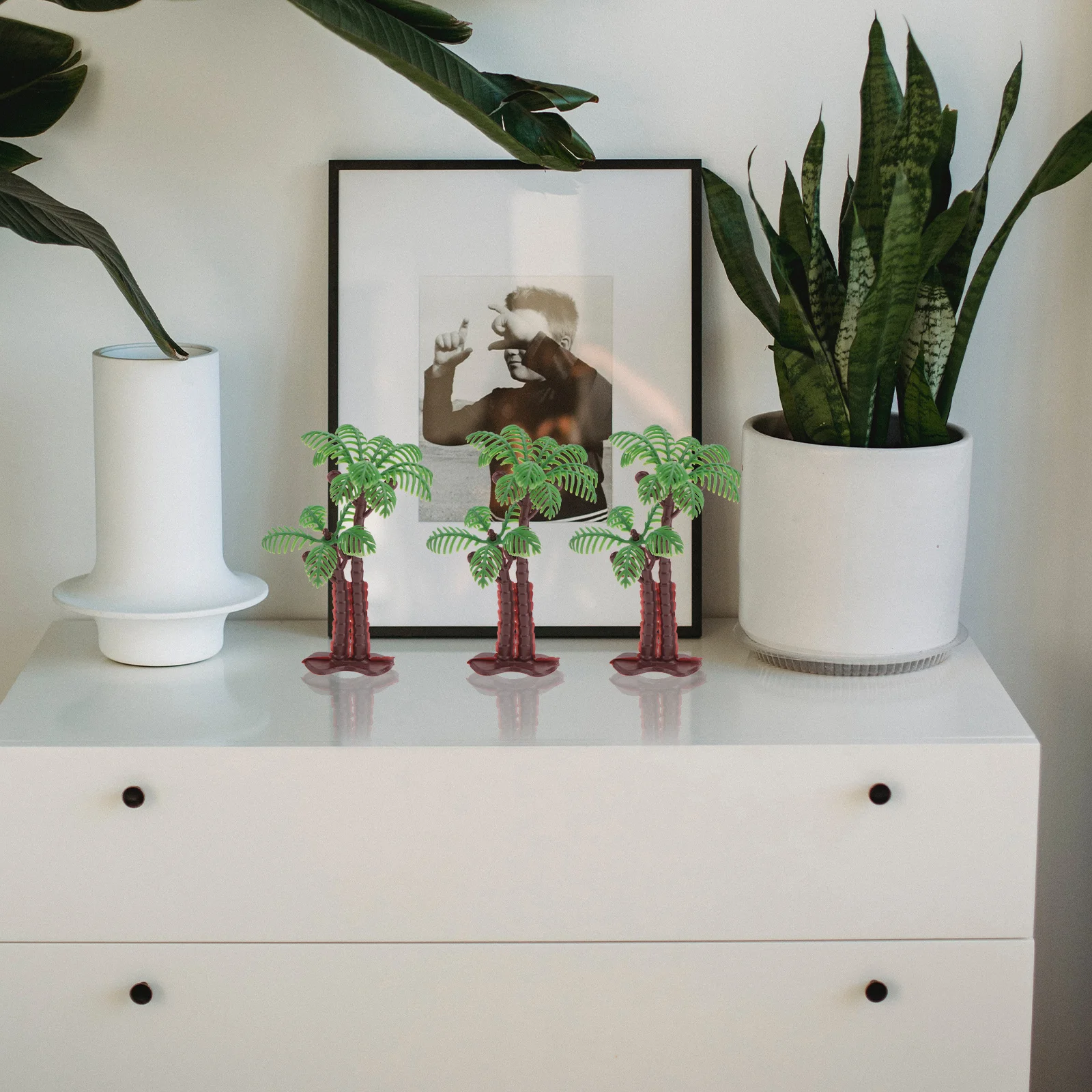 

50pcs Simulation Aquatic Plant Artificial Water Plant For Fish Tank Aquarium Decoration Green Realistic Coconut Tree Decor Cake