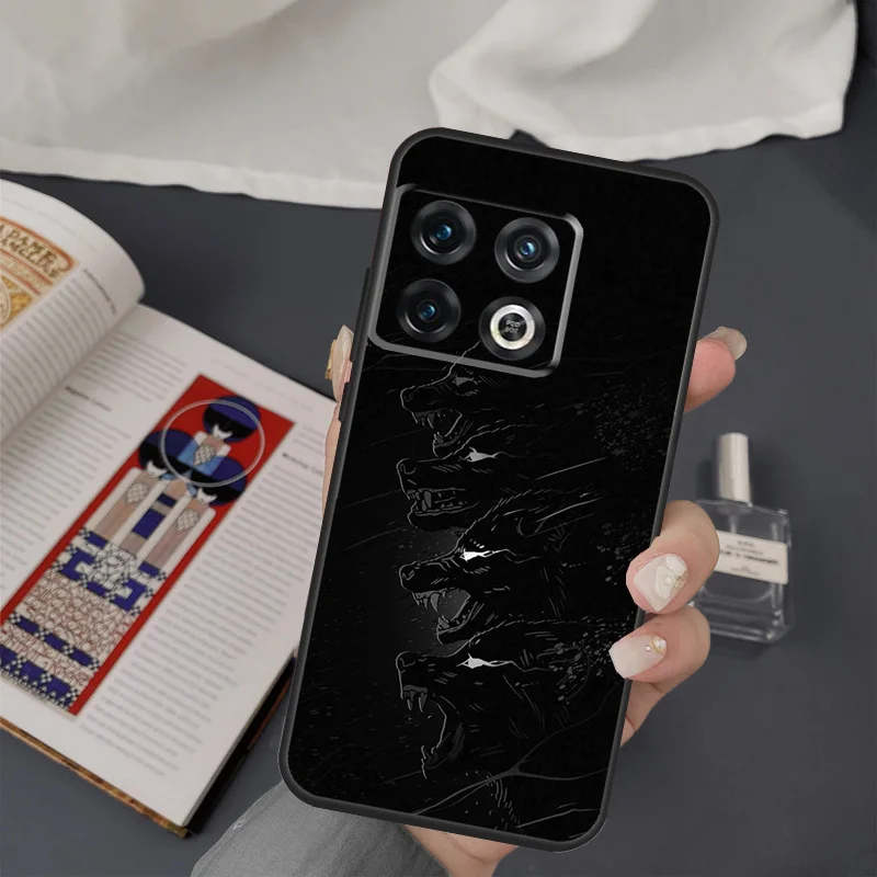 الذئب الفن الأسود سيليكون جراب هاتف ل Oneplus Ace 10R 9 R 8T ل Nord 2 T غطاء واحد زائد 10 9 برو لينة #6