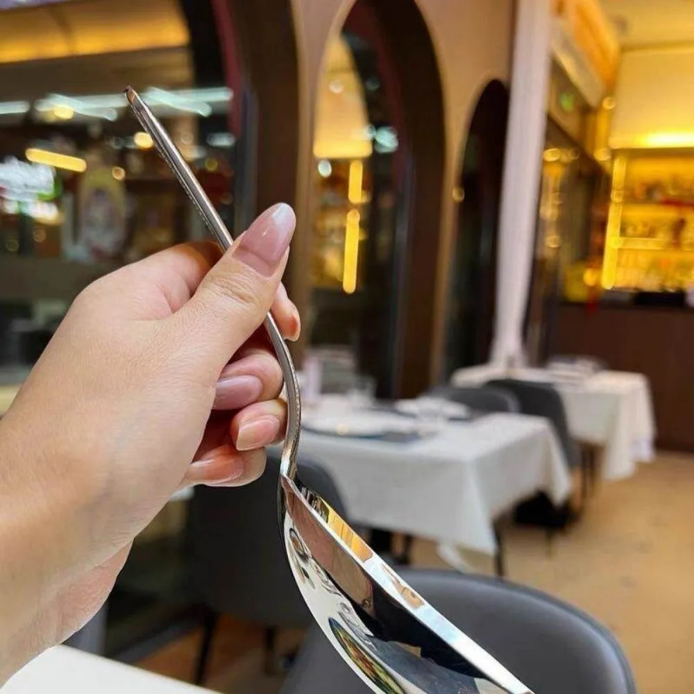 iGAJhPfw 316 stainless steel deep serving spoon public spoon hotel long handle large serving shovel