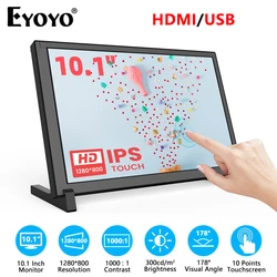 Eyoyo-Moniteur à écran tactile portable, Puzzles itifs, Écran IPS 10.1x1280, Raspberry Pi Plug and Play, Compatible P1 800, 8/10