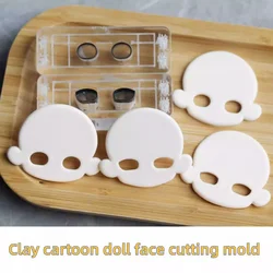 Ultra Light Clay Q Version Cartoon Doll Face Shape Cutting Mold DIY Polymer Clay Cartoon Character Hair Beast Ears Cutting Mold