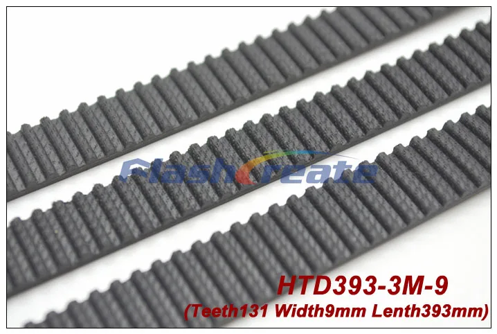 5pcs HTD3M belt 393 3M 9 length 393mm width 9mm 131 teeth 3M timing belt rubber closed-loop belt 393-3M Free shipping