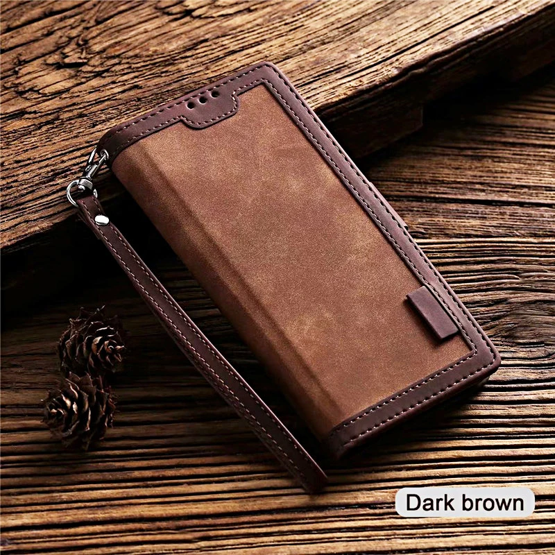 Leather Case For Samsung Galaxy S23 S22 S21 S20 FE S10 S9 Plus Ultra S10E Note 20 10 Lite Retro Wallet Book Holder Flip Cover