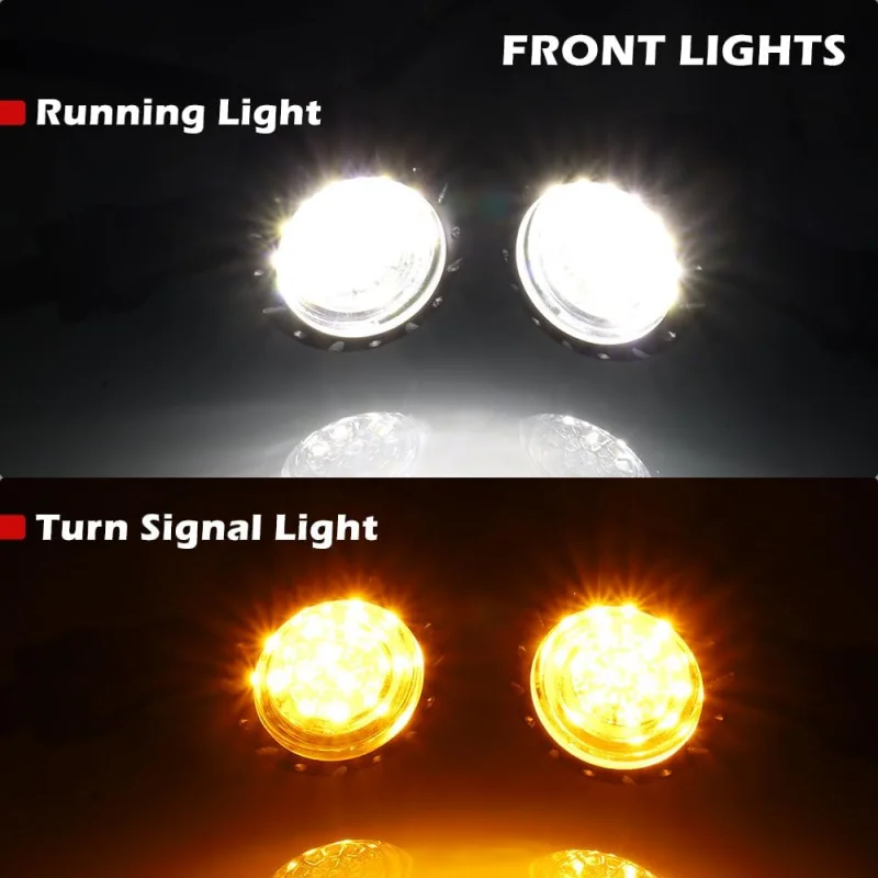 Motorcycle Bullet LED Front Rear Turn Signal Light SMD Blinker Indicator For Cruiser Chopper Bobber Cafe Racer Street Bike