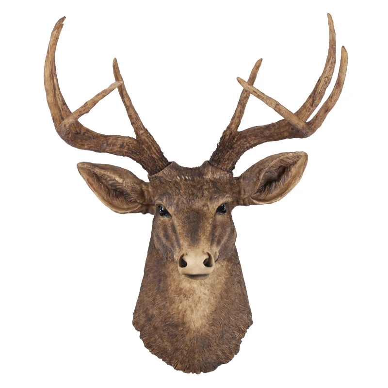 American Deer Head Wall Hanging Decoration Creative  Hangings Retro Living Room Simulation Background  Animal 