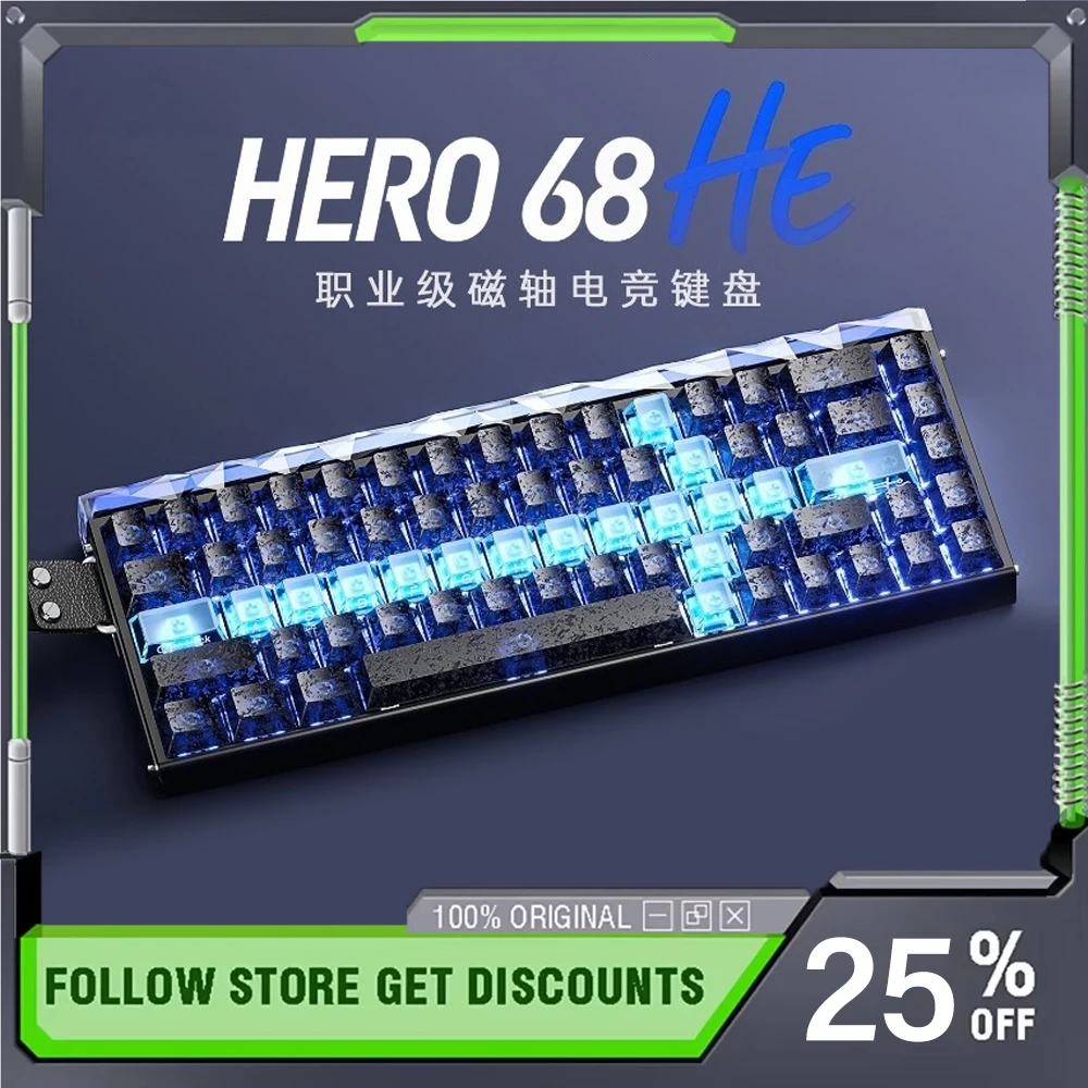 AULA Hero 68 HE Magnetic Switch Blue Sword Keyboard Low Latency Professional PC E-sports Gaming/Office Keyboard for Valorant