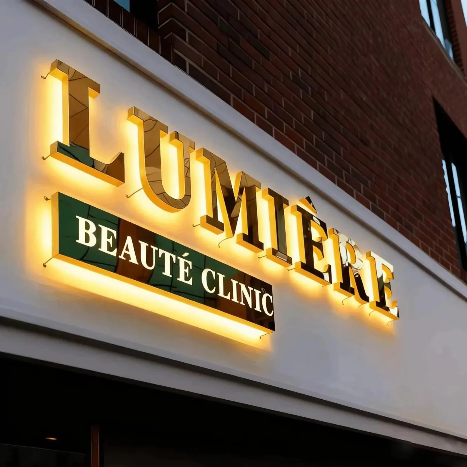 

Роскошная вывеска с логотипом для салона, индивидуальная вывеска для декора салона красоты, световая вывеска, 3D вывеска с подсветкой, вывеска для декора ресепшена