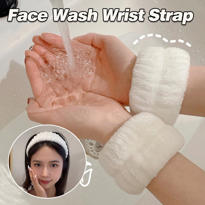 1PC Reusable Wrist Washband Cute Haircircle Soft Microfiber Towel Makeup Face Wash Hair Bands Yoga Running Sport Wrist Sweatband