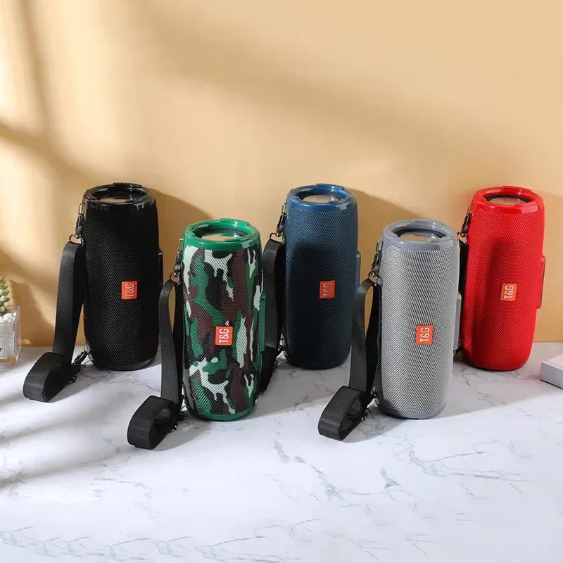 TG324 المحمولة في الهواء الطلق سمّاعات بلوتوث مقاوم للماء النسيج صندوق الصوت TWS المزدوج الاهتزاز غشاء الثقيلة باس مدفع نموذج جديد