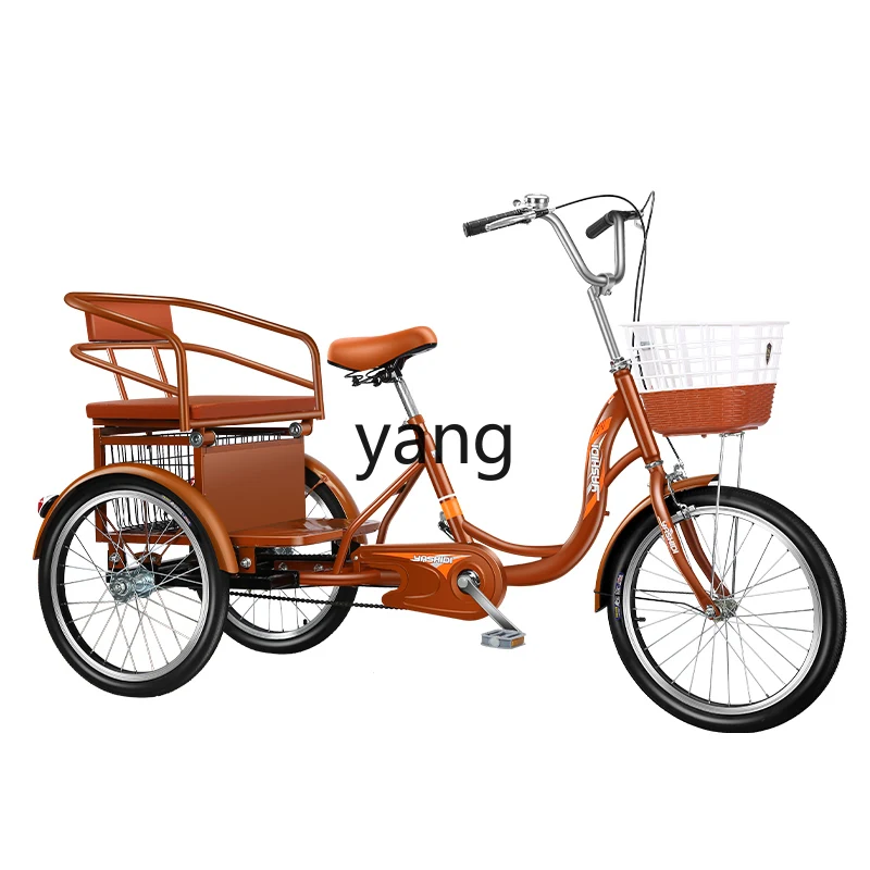 Yjq Adult Three-Wheel 20-Inch Bicycle for Middle-Aged and Elderly Casual Pedal Car to Pick up Children