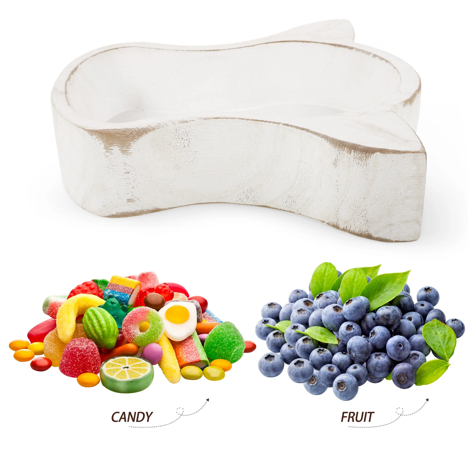 

Wooden Cow Head Bowl Natural Wood Serving Plate Snack Cake Holder Home Food Tray Decorative Fruit Serving Dish Reusable