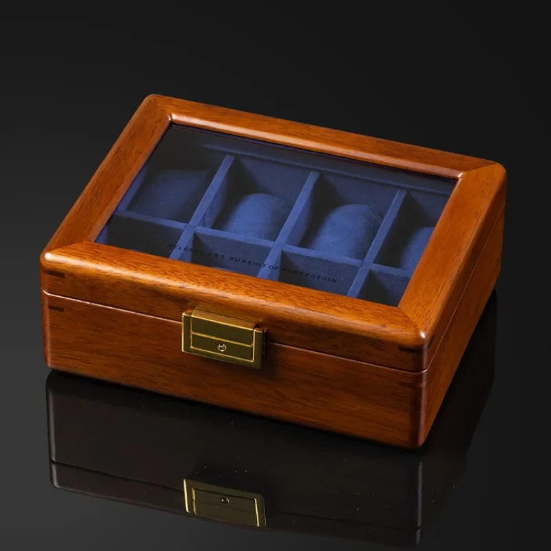 Personalized Watch Case Storage Box Luxury Timber for 8 Watches Storage Case Display Organizer with Lock Man's Surprise Gift