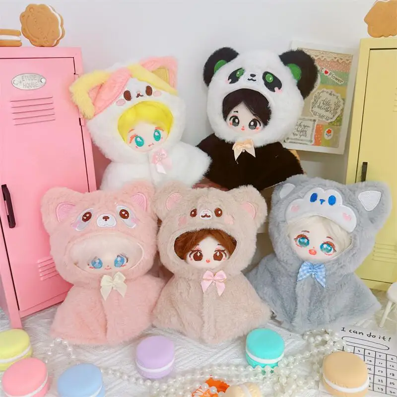 For 10cm Doll Clothes Outfit Plush Animal Warm Coat Doll Accessories Cultivate Hands-on Ability Children's Gift Toys in Stock