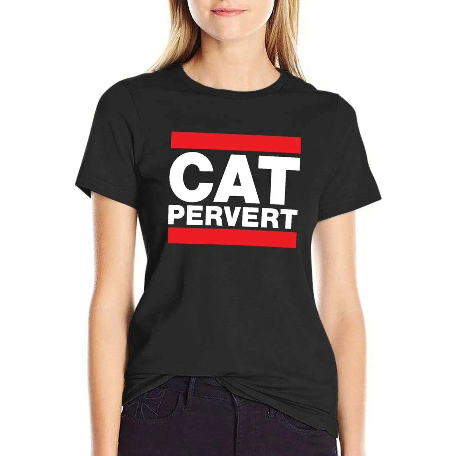 

CAT PERVERT T-Shirt graphics quick-drying quick drying Women t-shirts