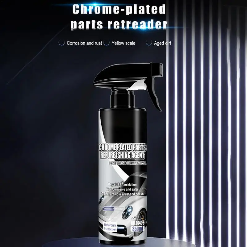 Chrome Cleaner 350ml Car Chrome Refurbishment Restore Your Car's Chrome Car Detailing Supplies Oxidation Remover & Protectant