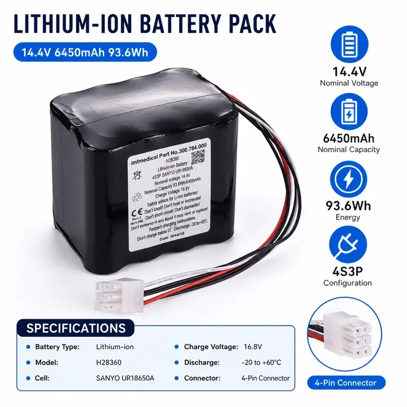 for Best Bella Vista 1000 300.784.00 H2B360 Battery Replacement High Capacity Lithium Ion Power Cell for Vacuum Cleaner
