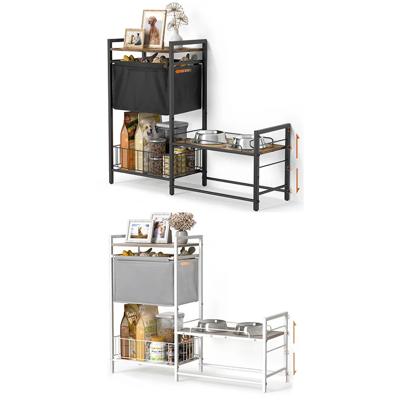 

Elevated Dog Food Organizer Dog Bowl All in One for Small Medium and Large Pet Organizer