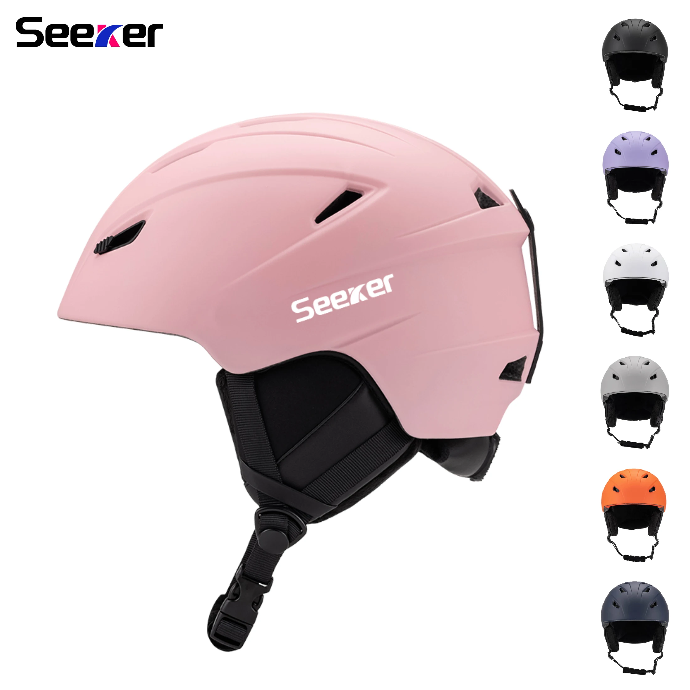 Seeker Ski Helmet Women Men Alpine Snowboard Winter Helmet Ski Adult Women's Ski Hat One-piece Lightweight Half Face Ski Helmets