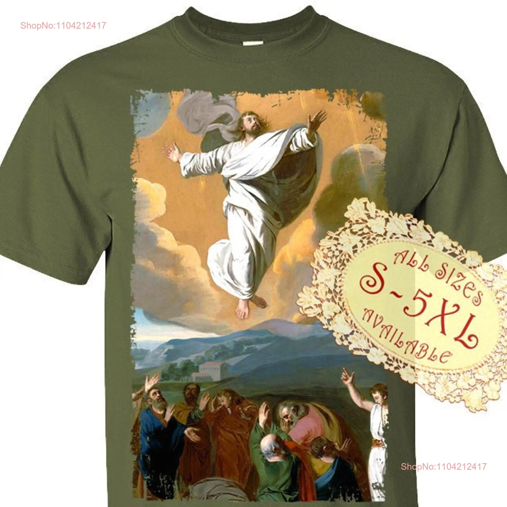 Jesus Christ V145 DTG PRINT Men T Shirt S M L XL 2XL 3XL 4XL 5XL long or short sleeves