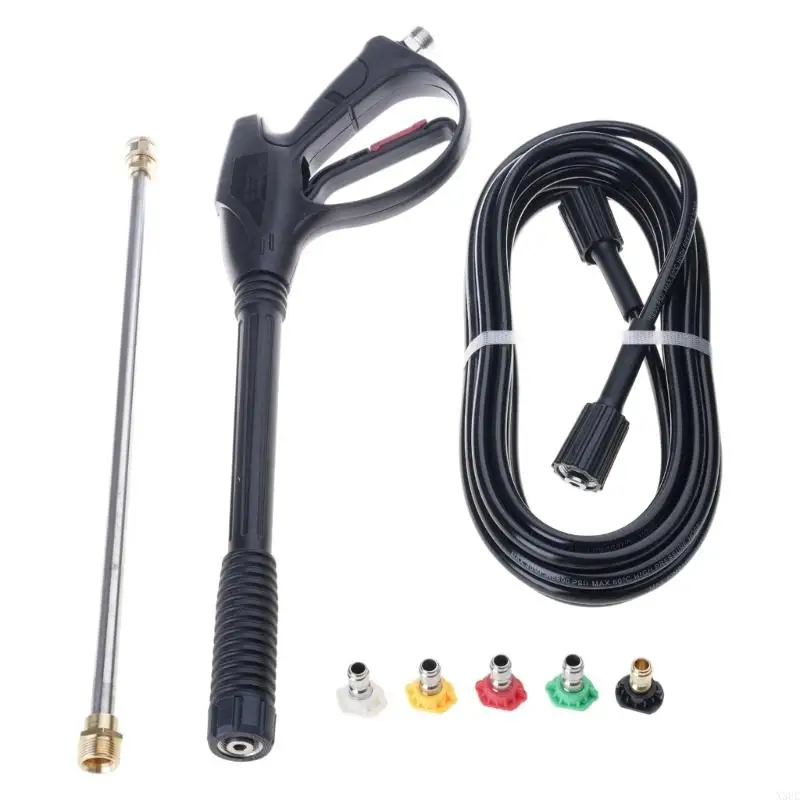 Garden Hose Nozzle High Pressure Water Hose Nozzle Washer Garden Hose Thread for Washing Car Watering Plant Outdoor X3UC