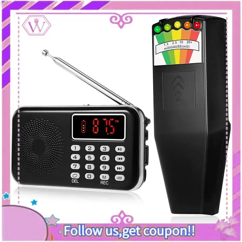 تتضمن مجموعة المعدات جهاز قياس المجال المغناطيسي LED EMF للتحقيق الكهرومغناطيسي الخارق