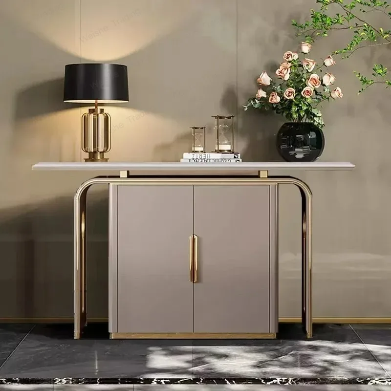 Modern Minimalist Console Table Luxury Entrance Hall  Design Console Table Trendy Beauty  Furniture