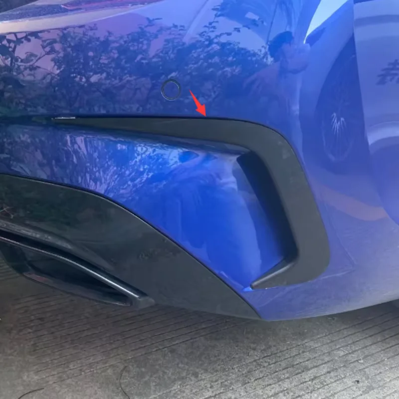 

Fit For BMW 3 Series G20 2019-2020Car Parts Rear Bumper Spoiler Side Wing Air Wind Knife Cover Stickers Carbon Grain ABS