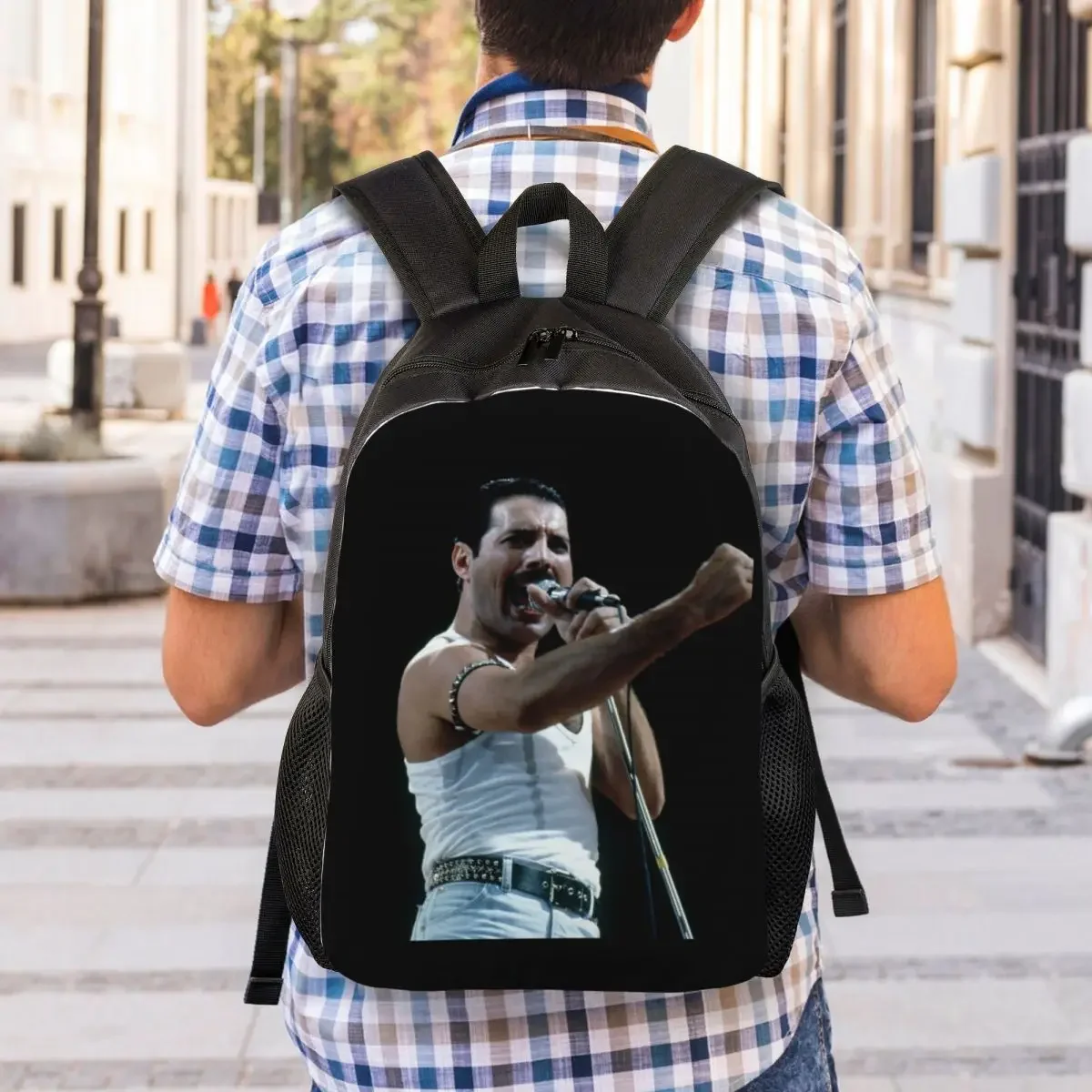 Custom Freddie Mercury Backpack for Women Men School College Students Bookbag Fits 15 Inch Laptop Bags