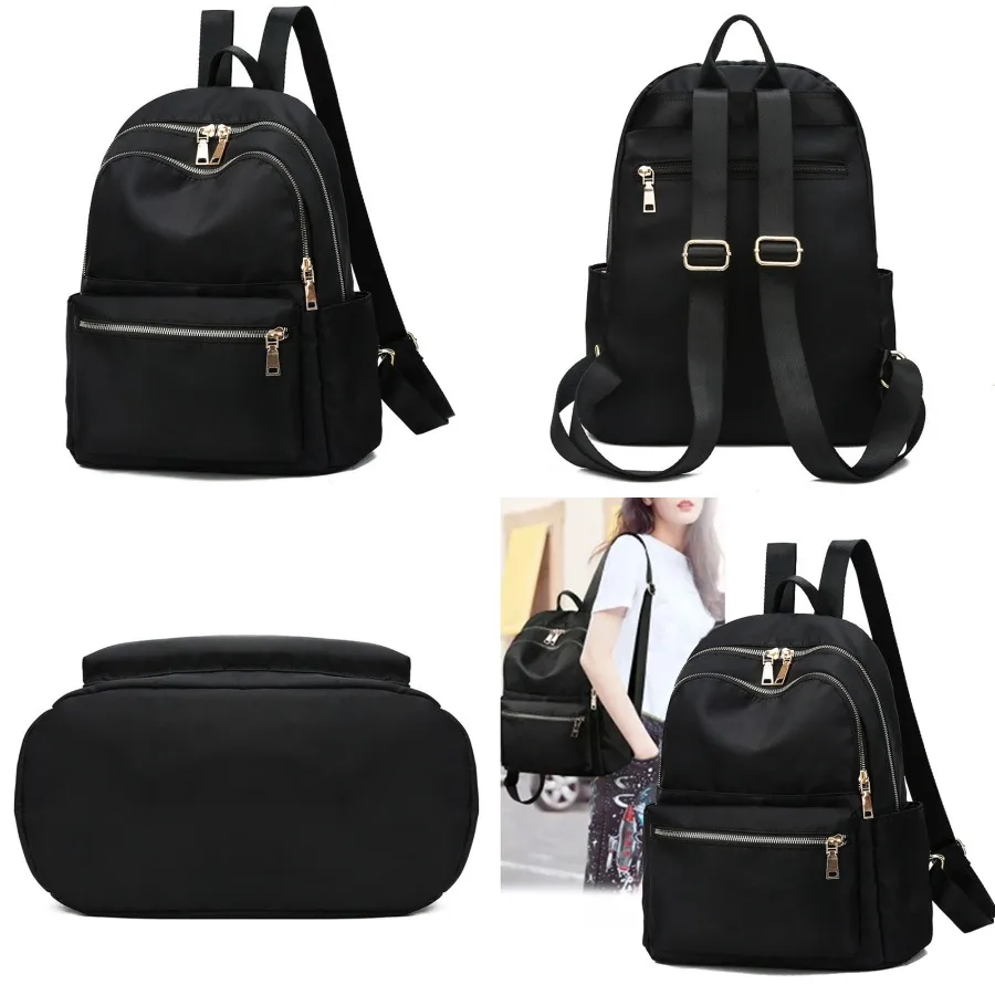 

【New style】Backpack large-capacity high-quality simple female college student light schoolbag Oxford cloth casual women's fashi