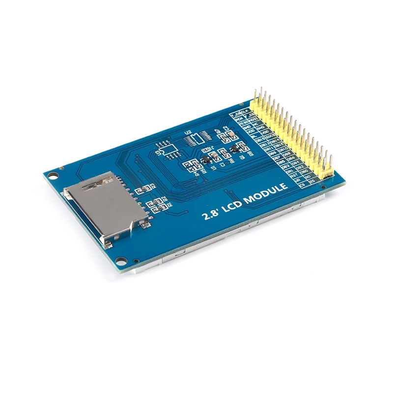 Módulo de tela lcd tft de 2.8 polegadas, resolução 240*320 tela colorida de toque lcd, driver ili9341, interface paralela de 8 ou 16 bits