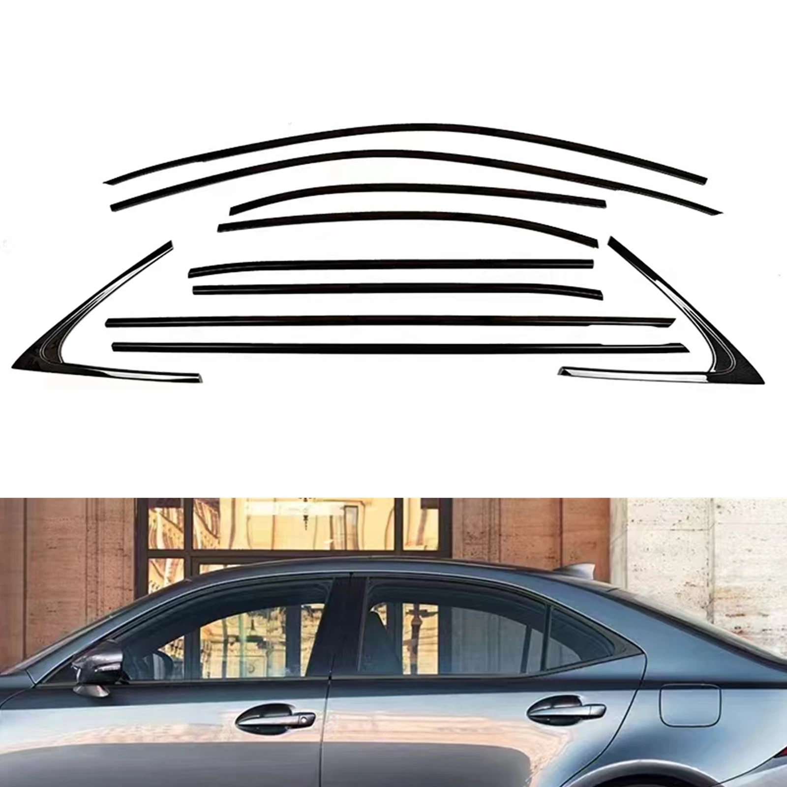 

Car Window Trim Weatherstrip Seal Strip Molding Cover For LEXUS IS300 IS350 IS250 IS200T 2014-2020