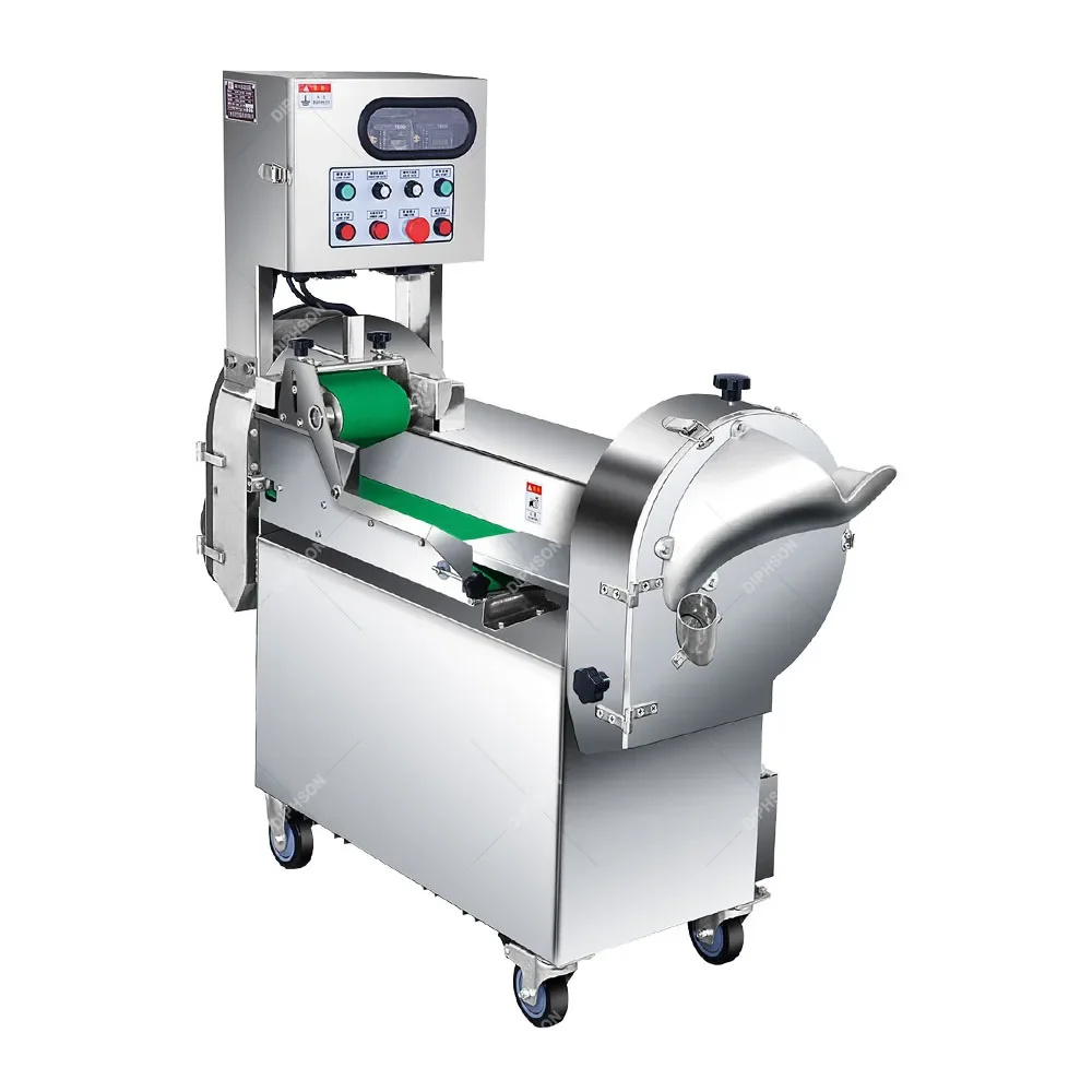 YQC601 Food Processing Equipment Double Knife Vegetable Cutter Cutting Machine Motor Multifunctional Provided Stainless Steeli