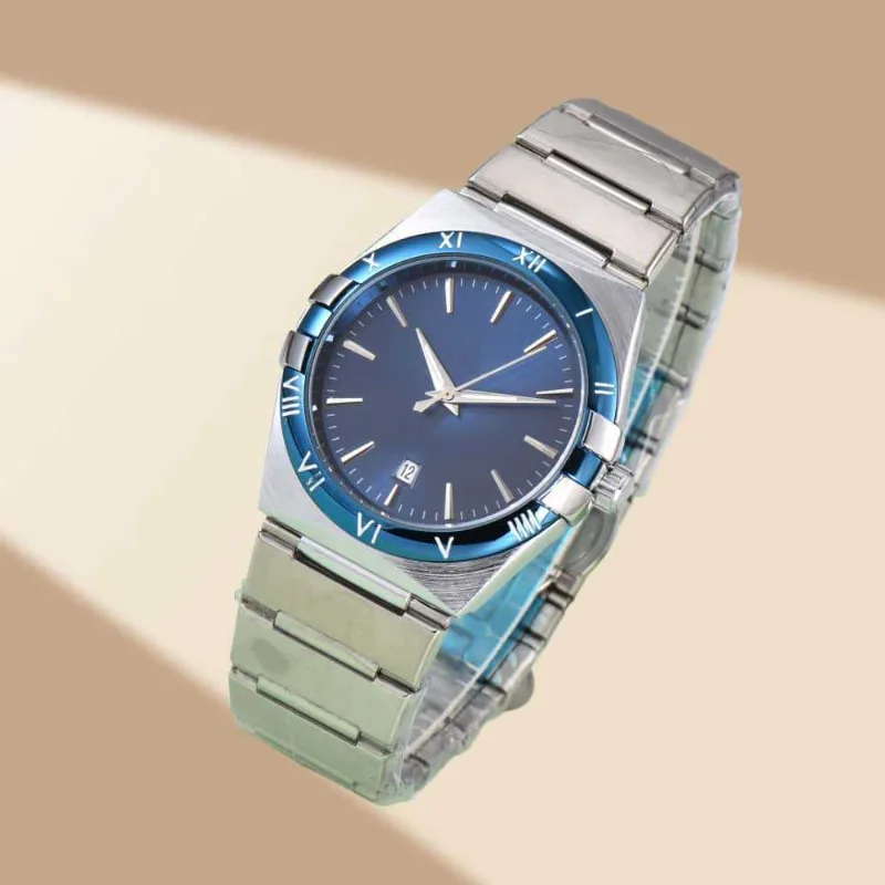 ​ ​ ساعة كوارتز مضيئة مقاومة للماء لعام 2025 للرجال والنساء، سوار ستانلس ستيل 50 متر، تقويم، مقاومة للصدمات، الأعمال