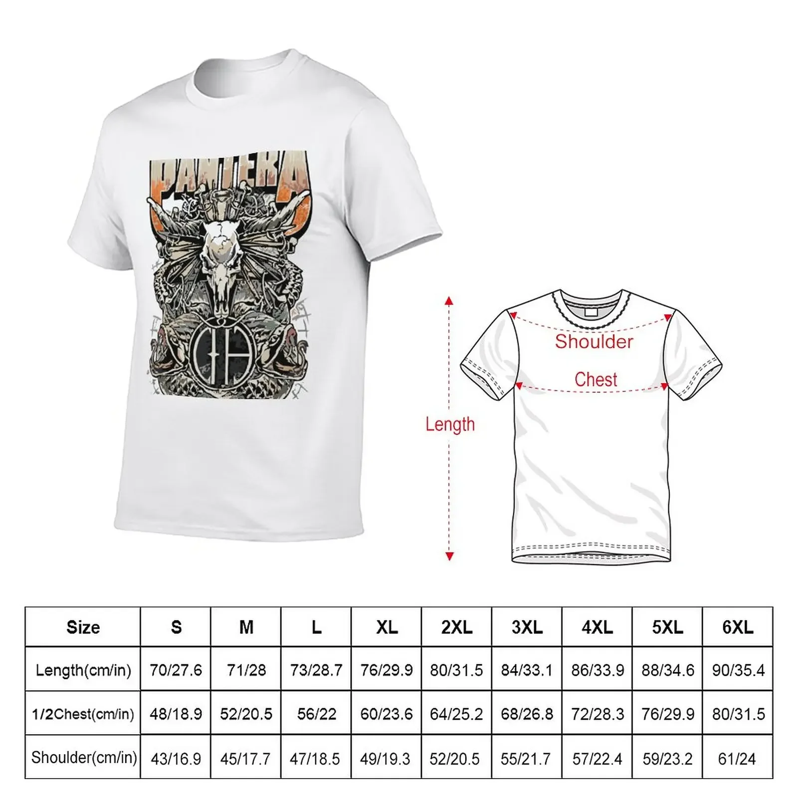 New rock band pantera T-Shirt kawaii clothes graphic t shirts Short sleeve tee man clothes mens t shirt graphic image 2