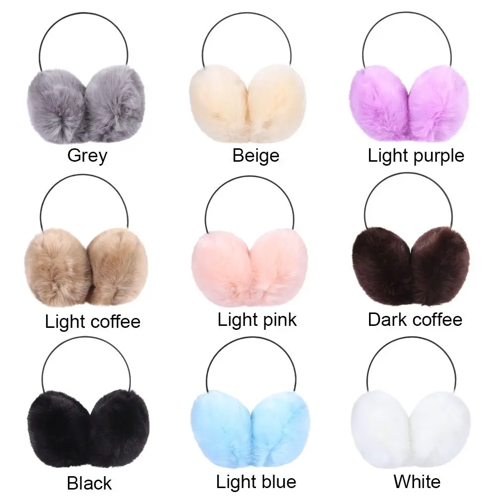 Cute Cold Proof Ear Protection Female Faux Rabbit Fur Ear Bag Warm Earmuffs Plush Earmuffs