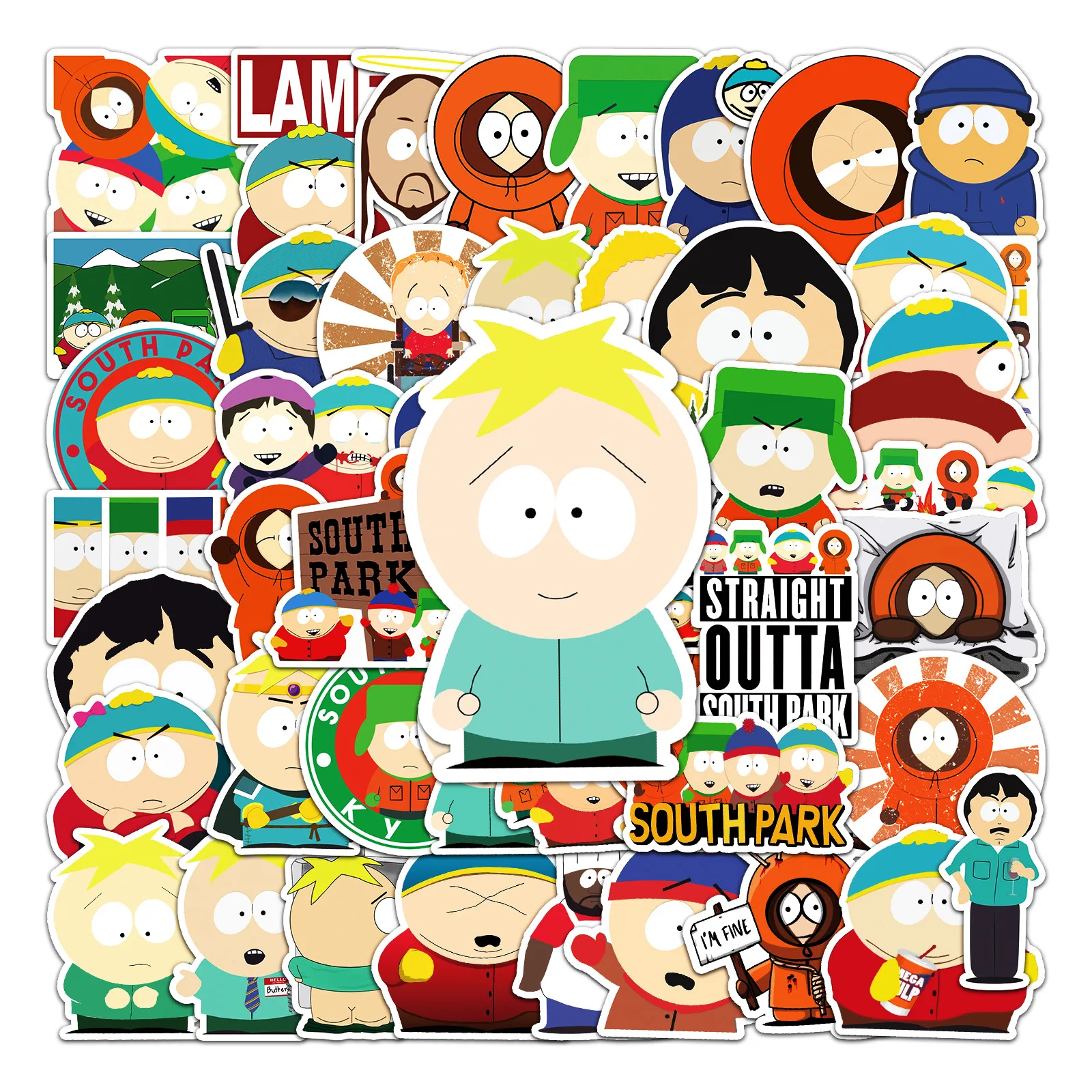 50PCS Kyle Broflovski Stickers Graffiti Stickers DIY Diary Phone Case Handmade Scrapbook Aesthetic Stickers