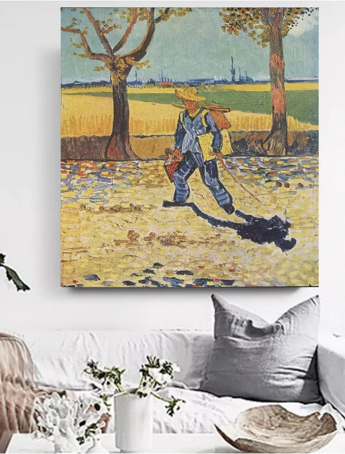 Famous Figure Art Oil Painting Replica Painter on the Road to Tarascon, August 1888 by Vincent Van Gogh Fine Arts for Wall Decor