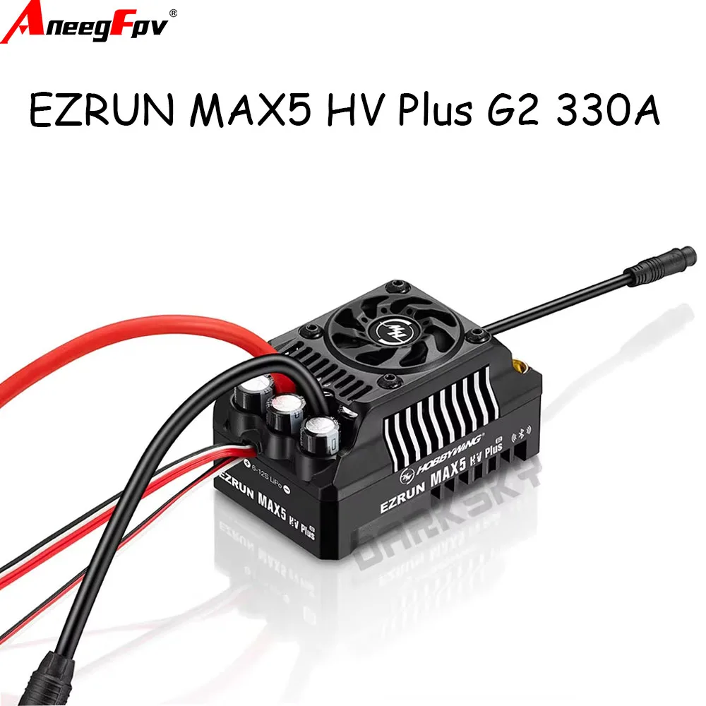

Hobbywing EzRun 330A Sensored Brushless ESC MAX5 HV PLUS G2 For 6~12S Lipo Battery 1/5 RC Model Monster Truck Accessories