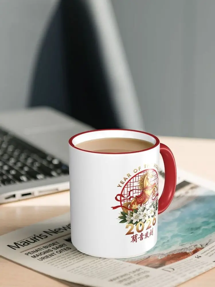 Tasse à café année du cheval 2026, nouvel an chinois 2026, tasse amusante pour la maison