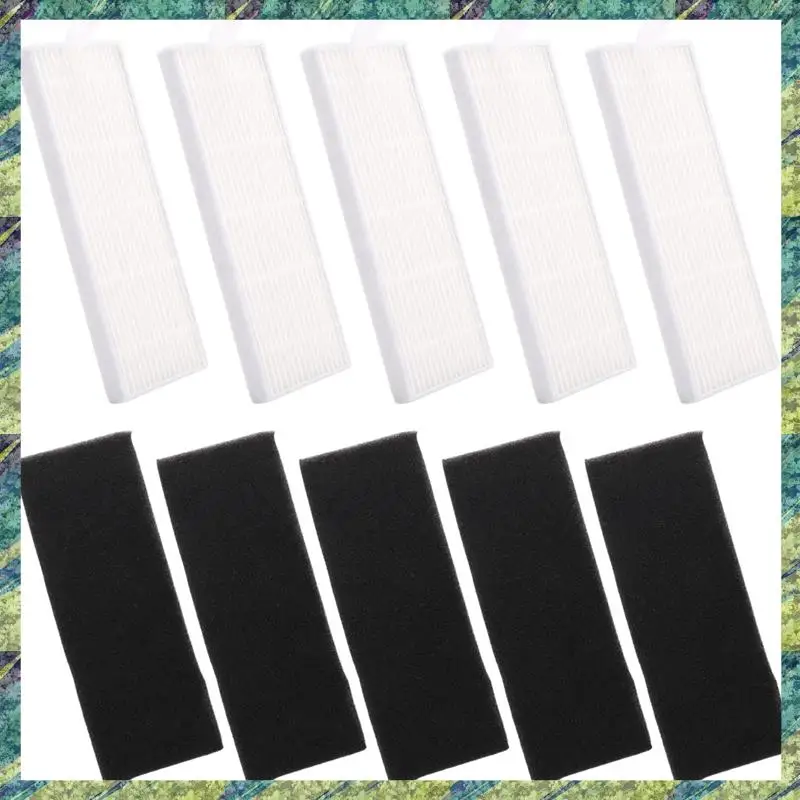Nana NEW 5Pcs Sponge + 5Pcs Hepa Filter For Replacement Chuwi Ilife A4 Robot Vacuum Cleaner